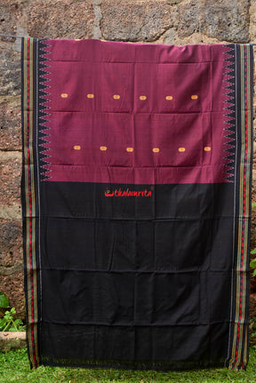 Maroon Dongria Cotton Saree