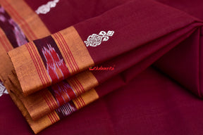 Maroon Pittala Cotton Saree