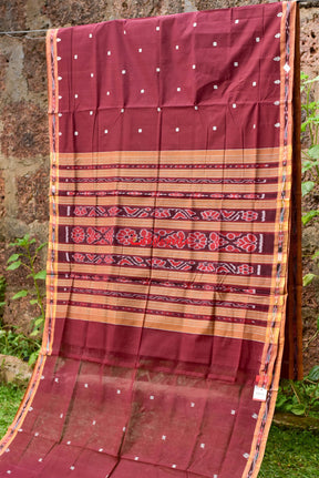 Maroon Pittala Cotton Saree