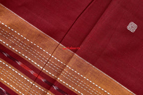 Maroon Pittala Cotton Saree