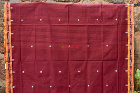 Maroon Pittala Cotton Saree