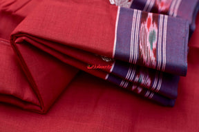 Maroon Dark Grey Pittala Cotton Saree