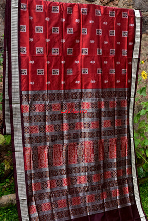 Maroon Tribal Box Bomkai Silk