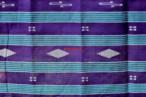 Purple Teal Single Cotton Saree