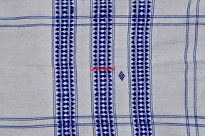 White Blue Thikiri Design (Stole)