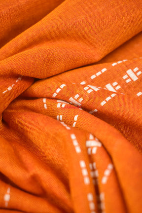 Rust Nartaki Dhalapathar Cotton Saree