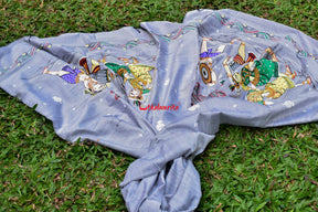 Grey Dupatta Big Tribal