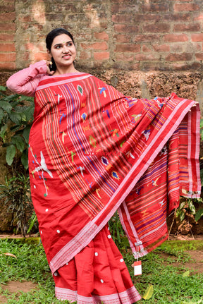 Sindoori Original Ganjam Bomkai Cotton Saree