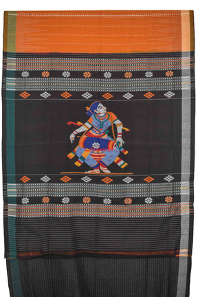 Rust Nartaki Dhalapathar Cotton Saree