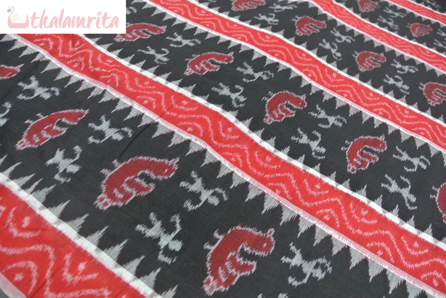 Red Black Ducks Tribals (Fabric)