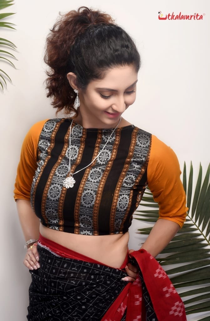 Konark Wheels with Yellow (Blouse)
