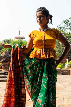 Yellow Ikat Frills (Blouse)