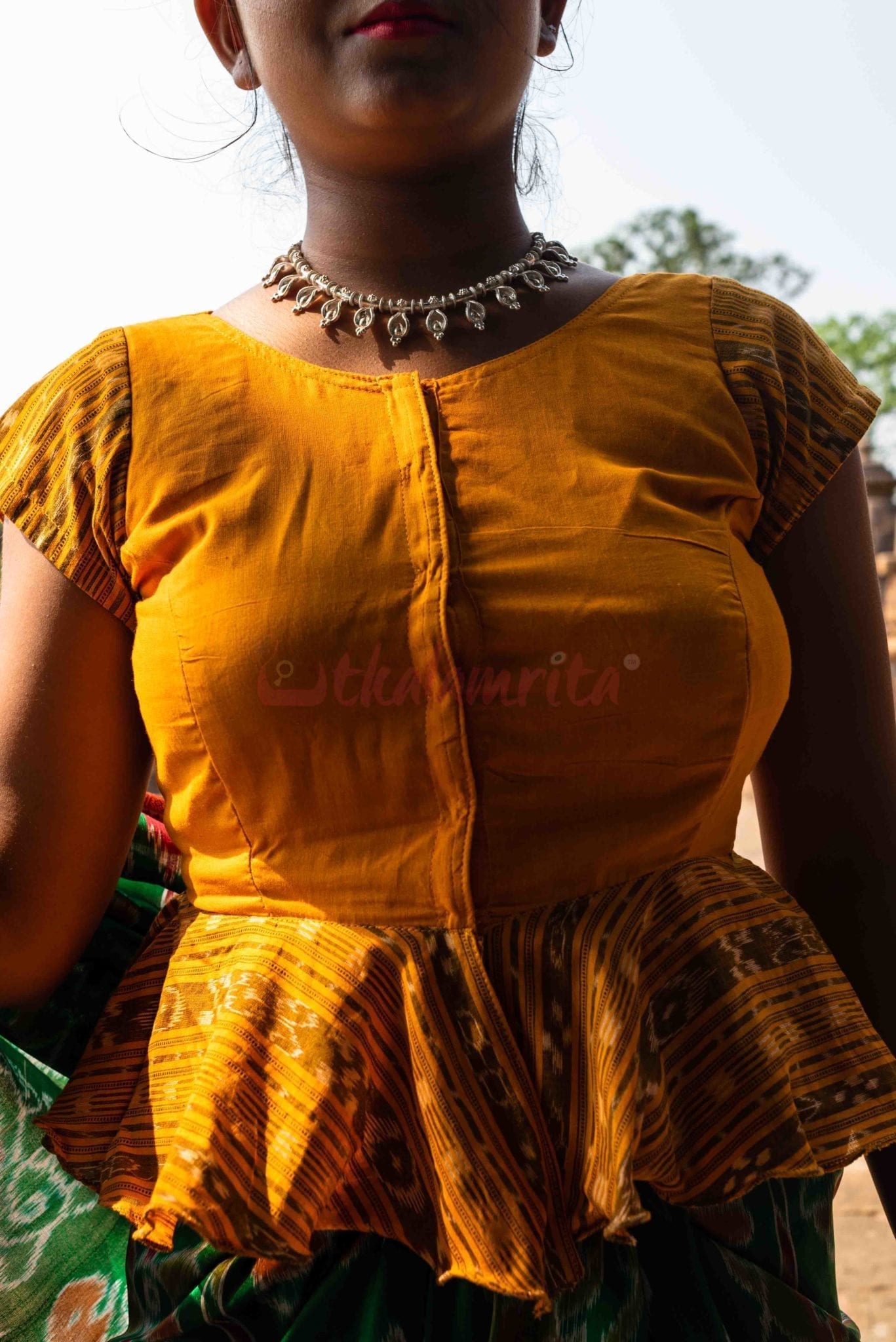 Yellow Ikat Frills (Blouse)