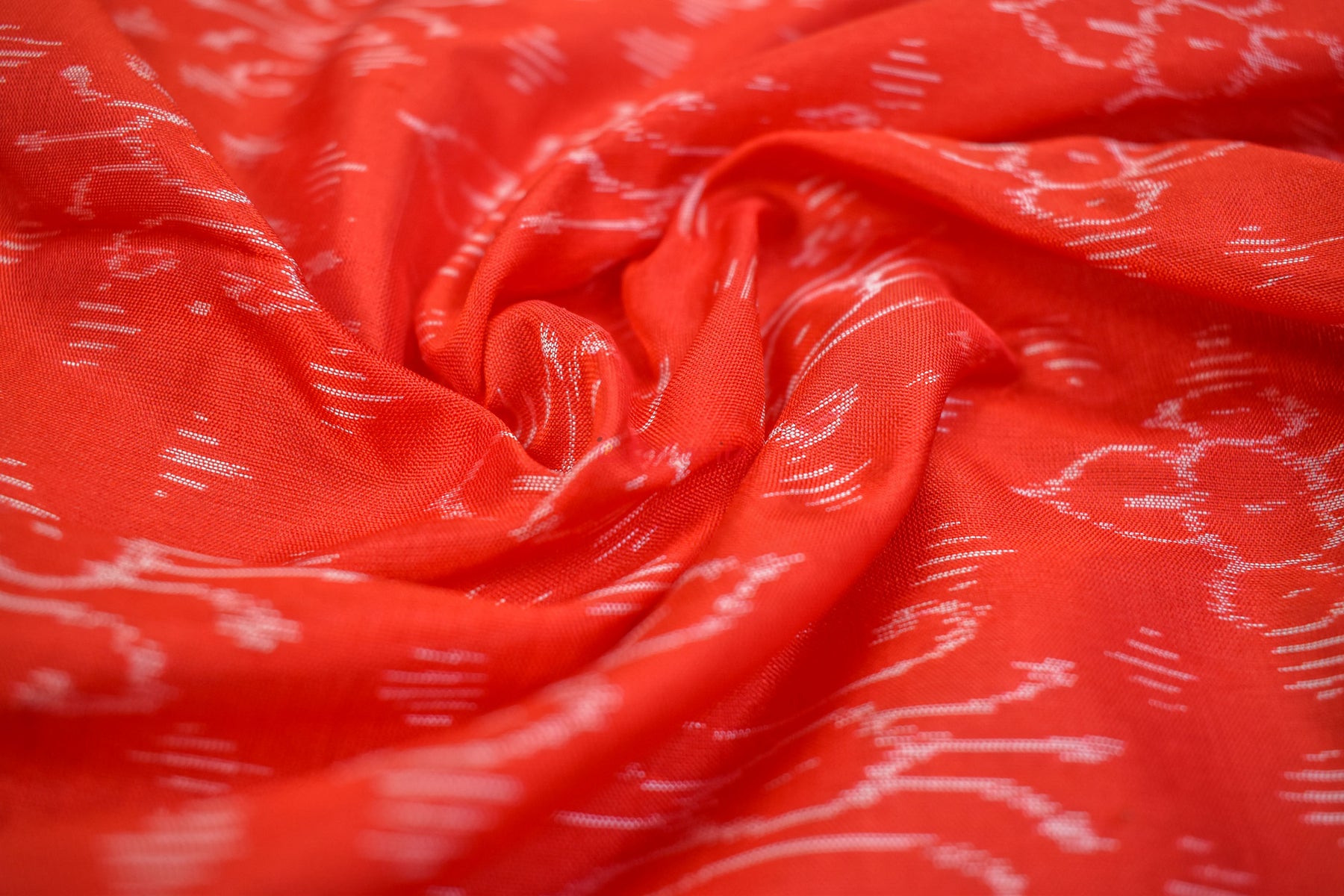 Red Pink Sambalpuri Silk Dress Set