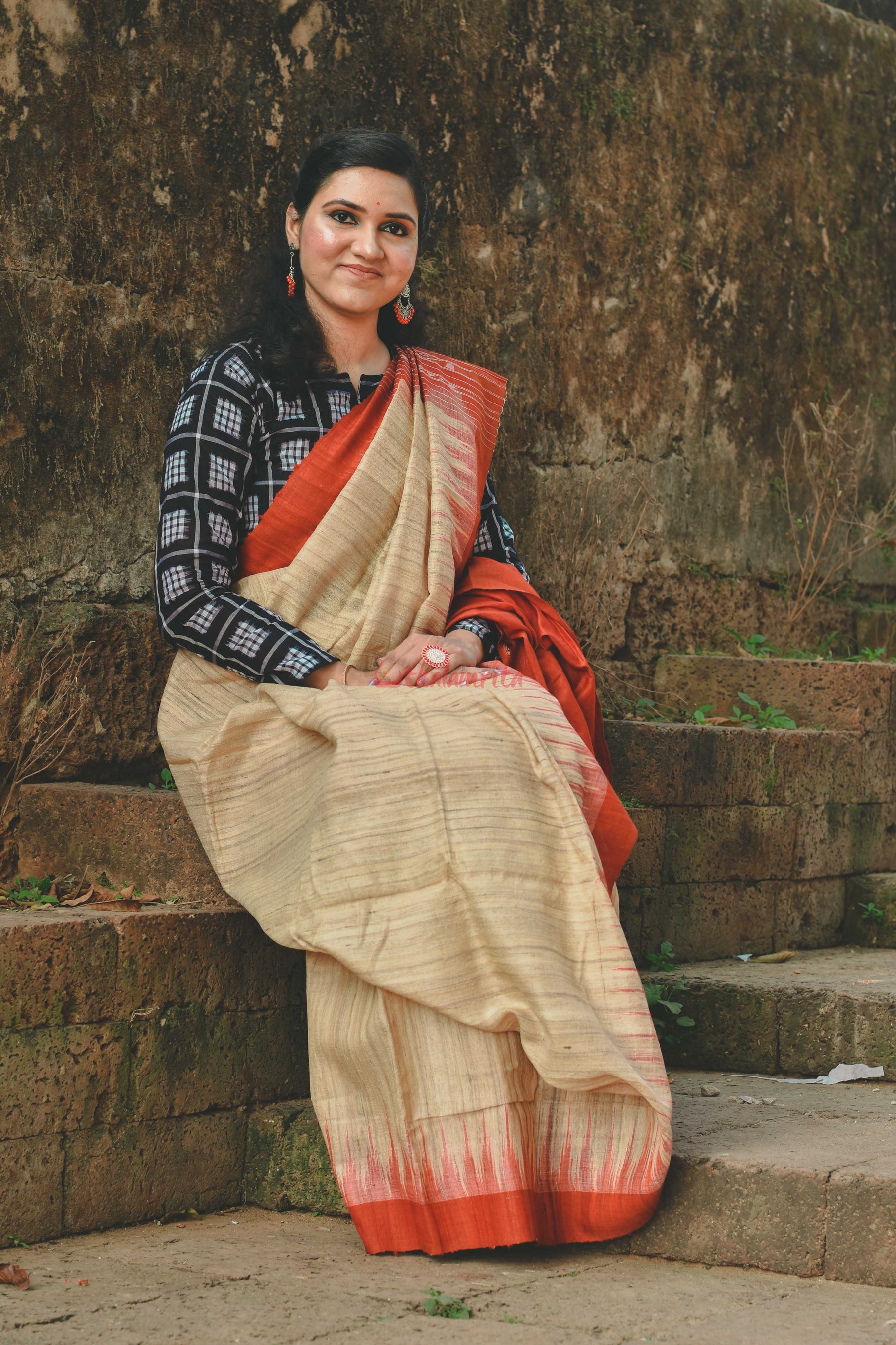 Sand Pebbles Gopalpur Tussar Saree