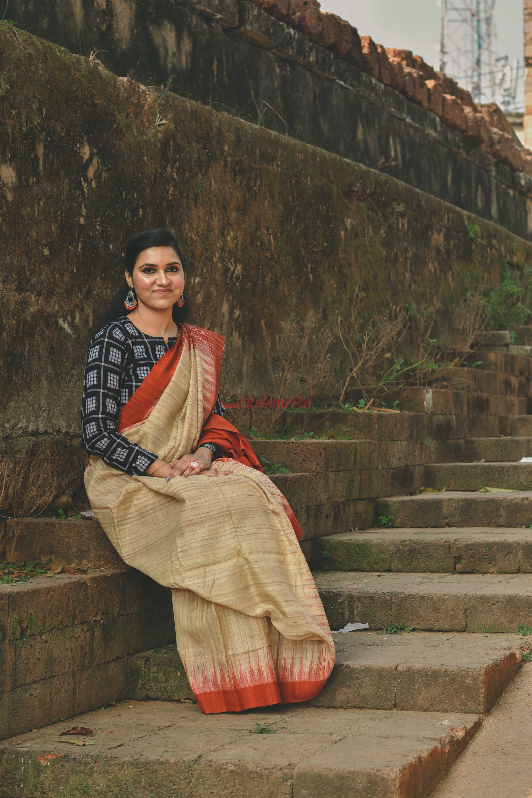 Sand Pebbles Gopalpur Tussar Saree