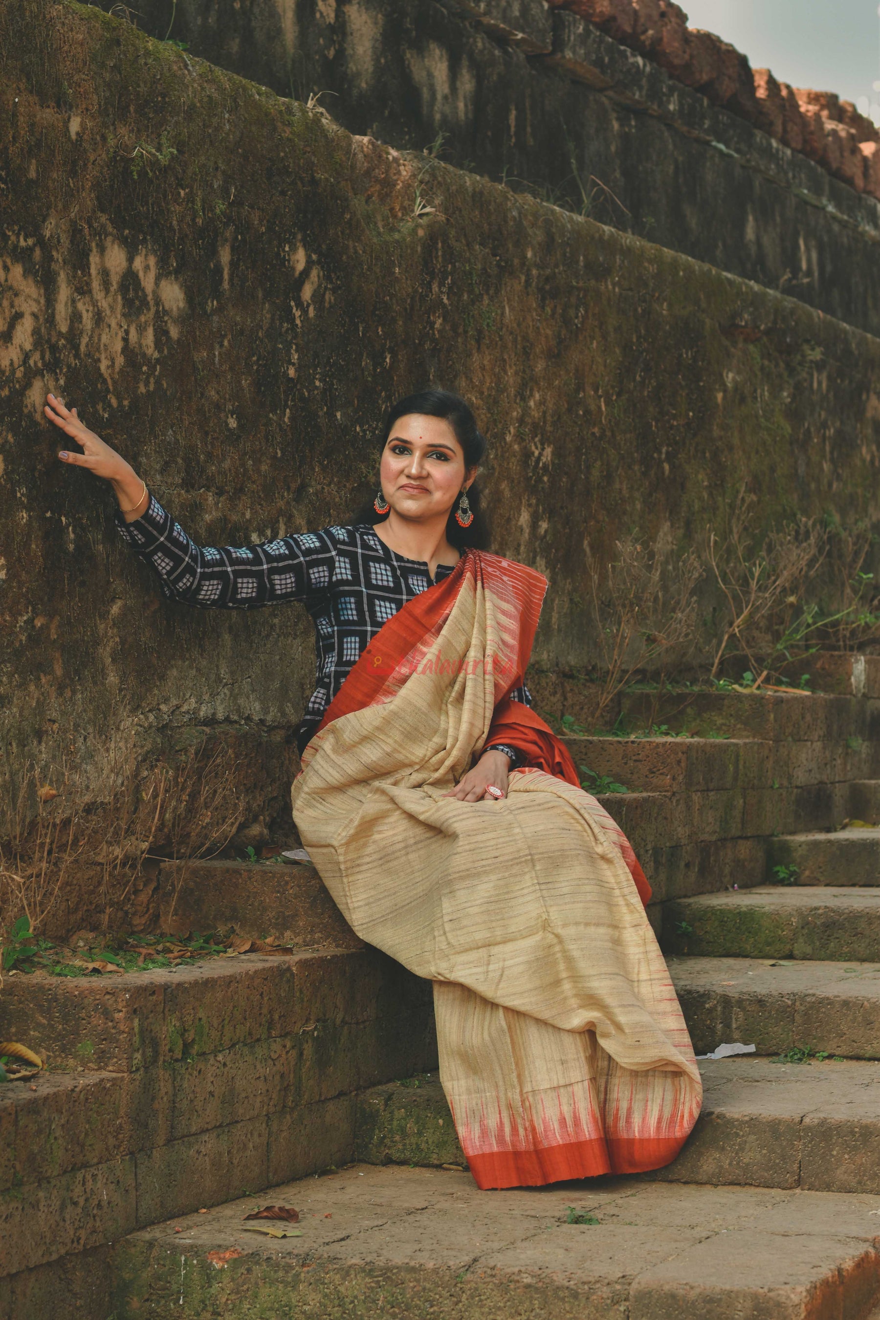 Sand Pebbles Gopalpur Tussar Saree