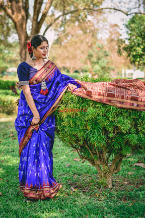 Blue Mayurachandrika Khandua Silk Saree