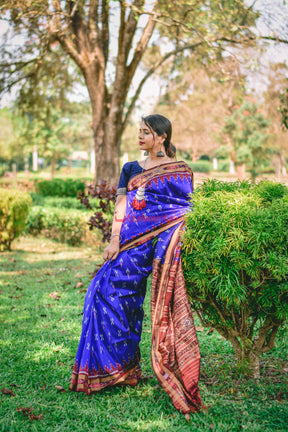 Blue Mayurachandrika Khandua Silk Saree