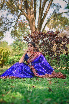 Blue Mayurachandrika Khandua Silk Saree