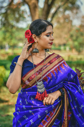 Blue Mayurachandrika Khandua Silk Saree