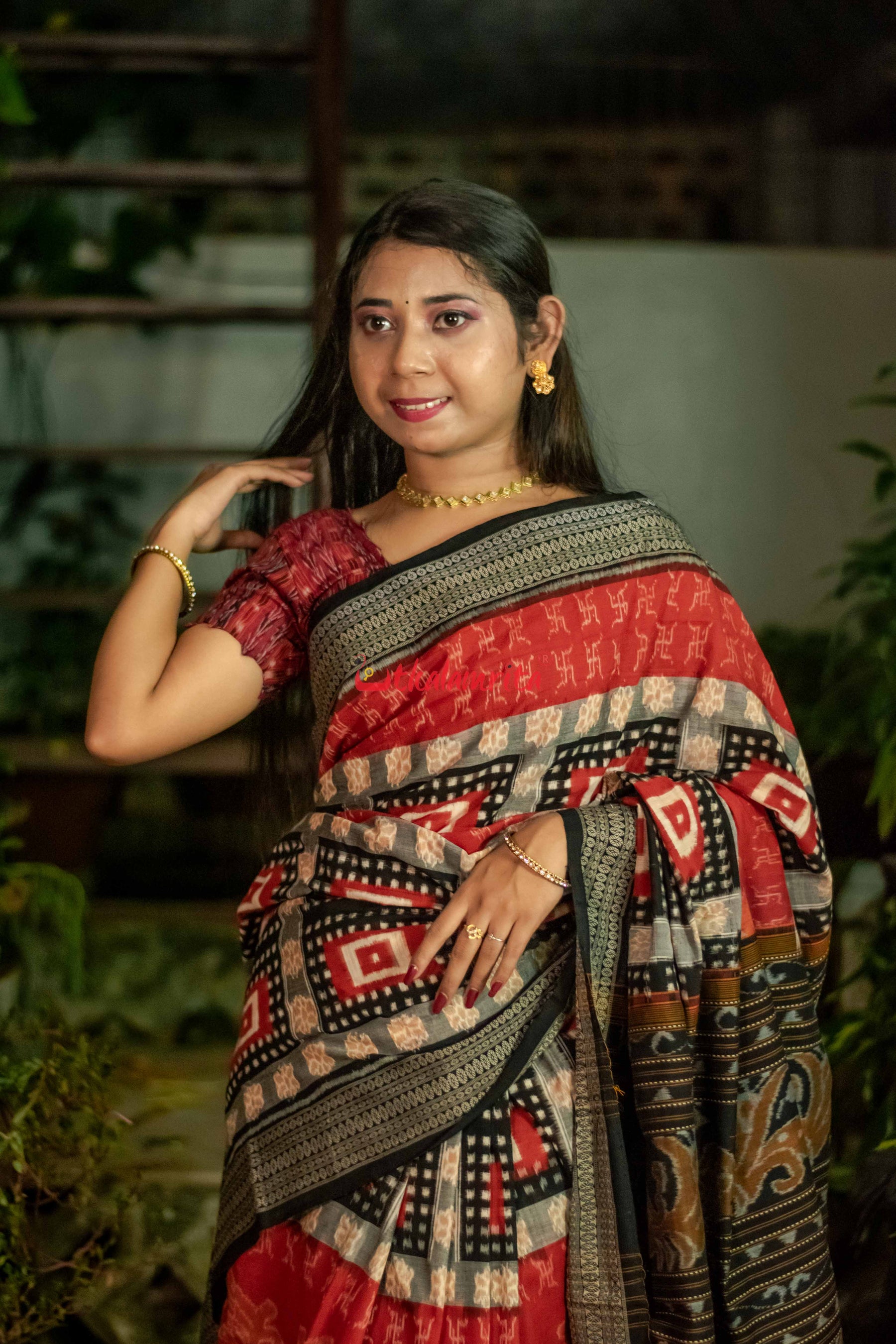 Swasthik Kuthi Pasapali Cotton saree