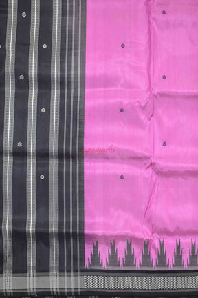 Pink Double Anchal Berhampuri Silk Saree