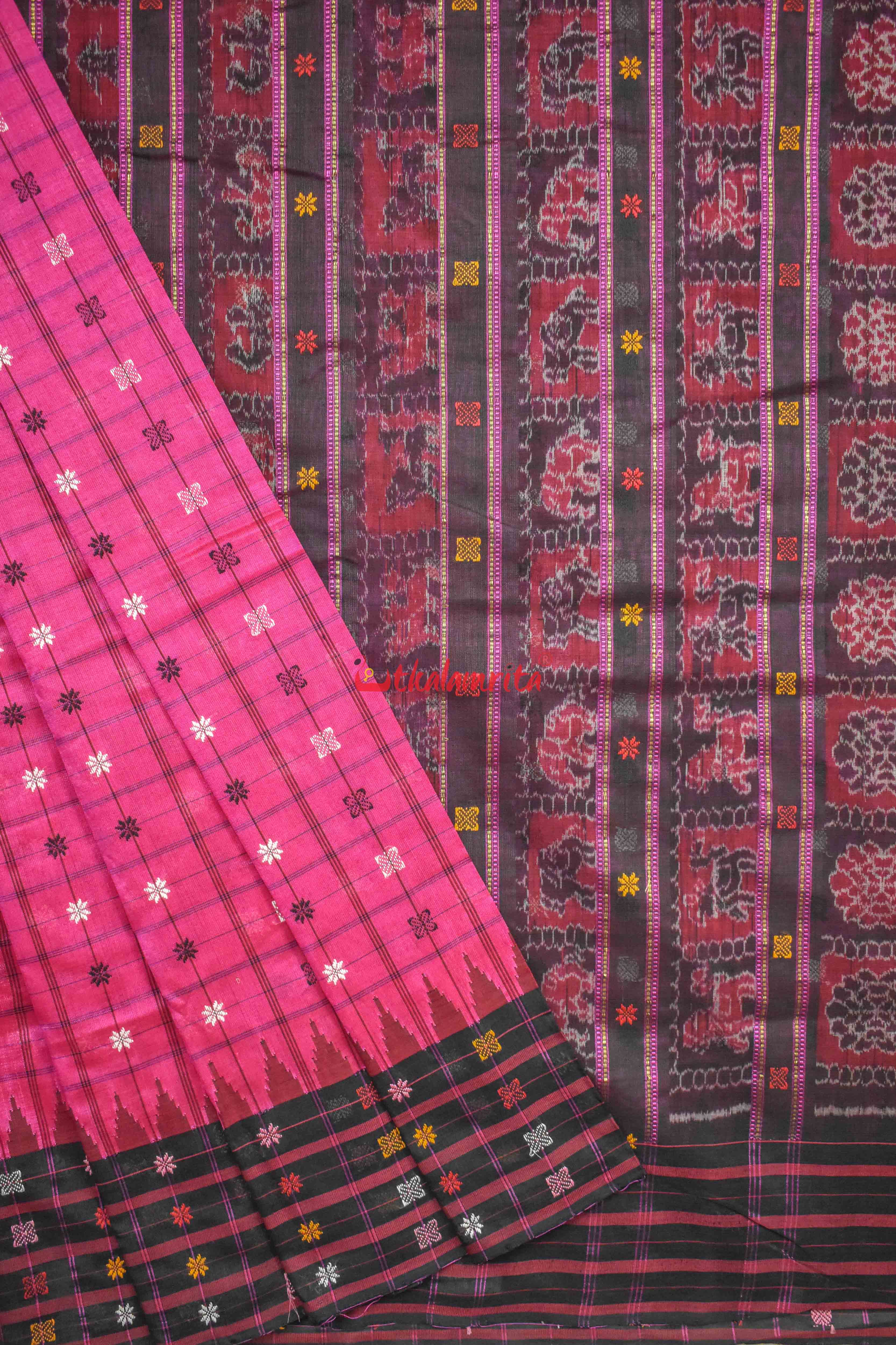 Magenta Sico Bapta Silk Saree