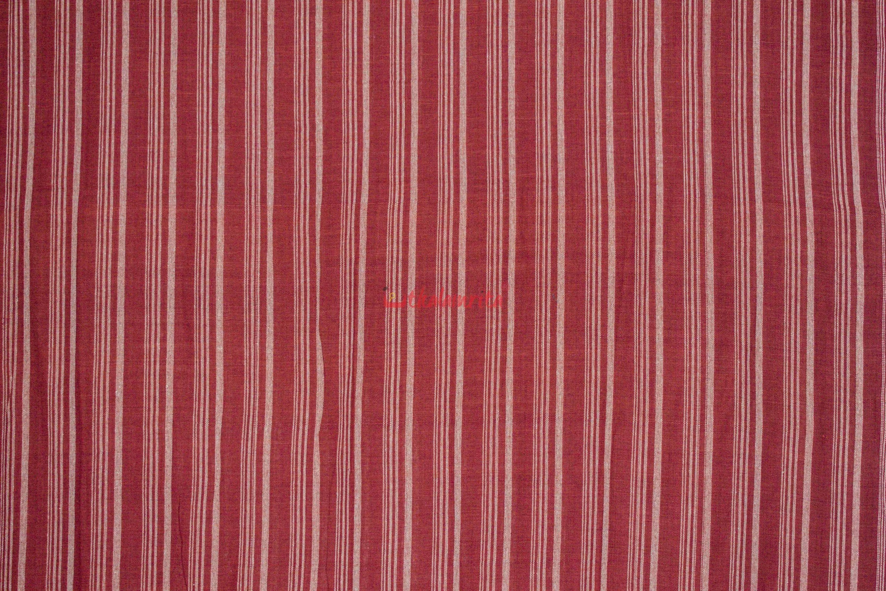 Maroon White Stripes Kotpad (Fabric)