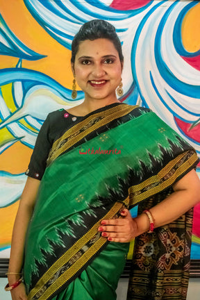 Deep Forest Khandua Silk Saree