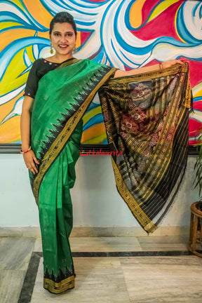 Deep Forest Khandua Silk Saree