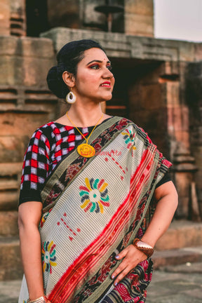 Baghambari Sachipar Khandua Silk Saree