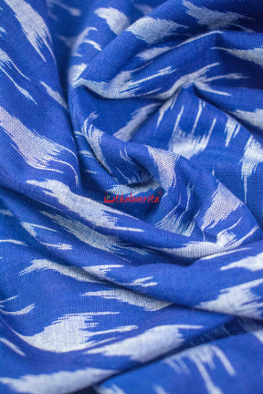 Double Chhatu Blue White  (Fabric)