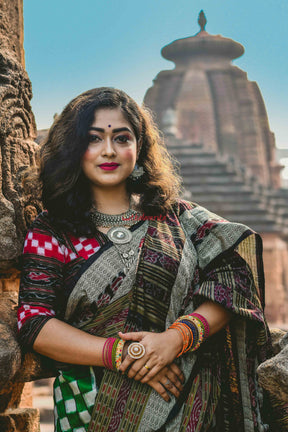 Bichitrapuri Green Silk Saree