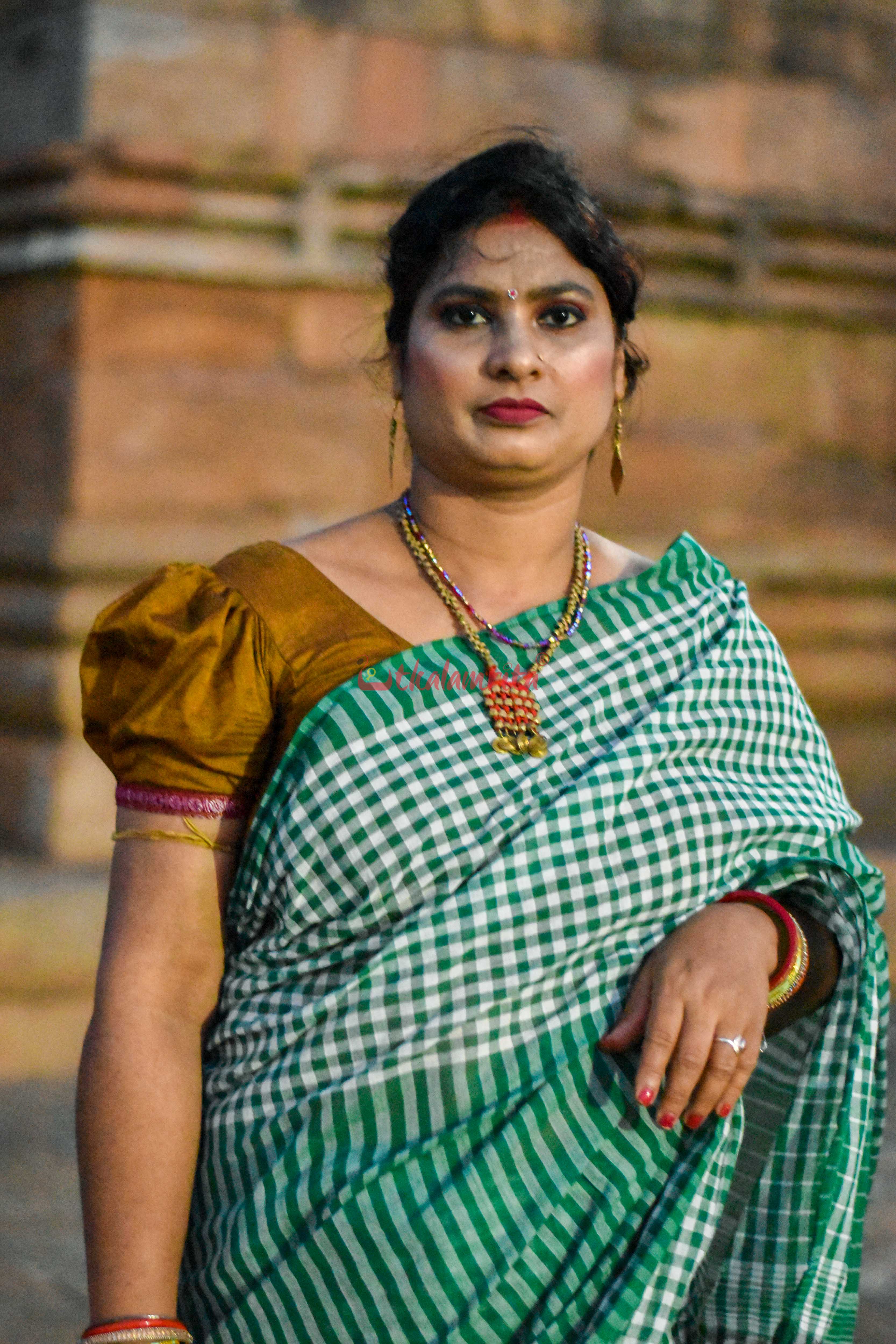 Eco-Friendly Check Check Saree