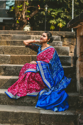 45 Kuthi Pink Pasapali Silk Saree