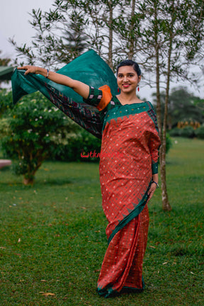Rusty Sico Bapta Silk Saree