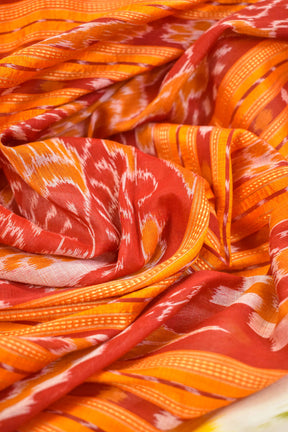 White Orange Nabarangi Khandua Silk