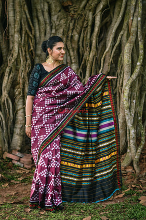 Jhoti Dongria Khandua Silk Saree