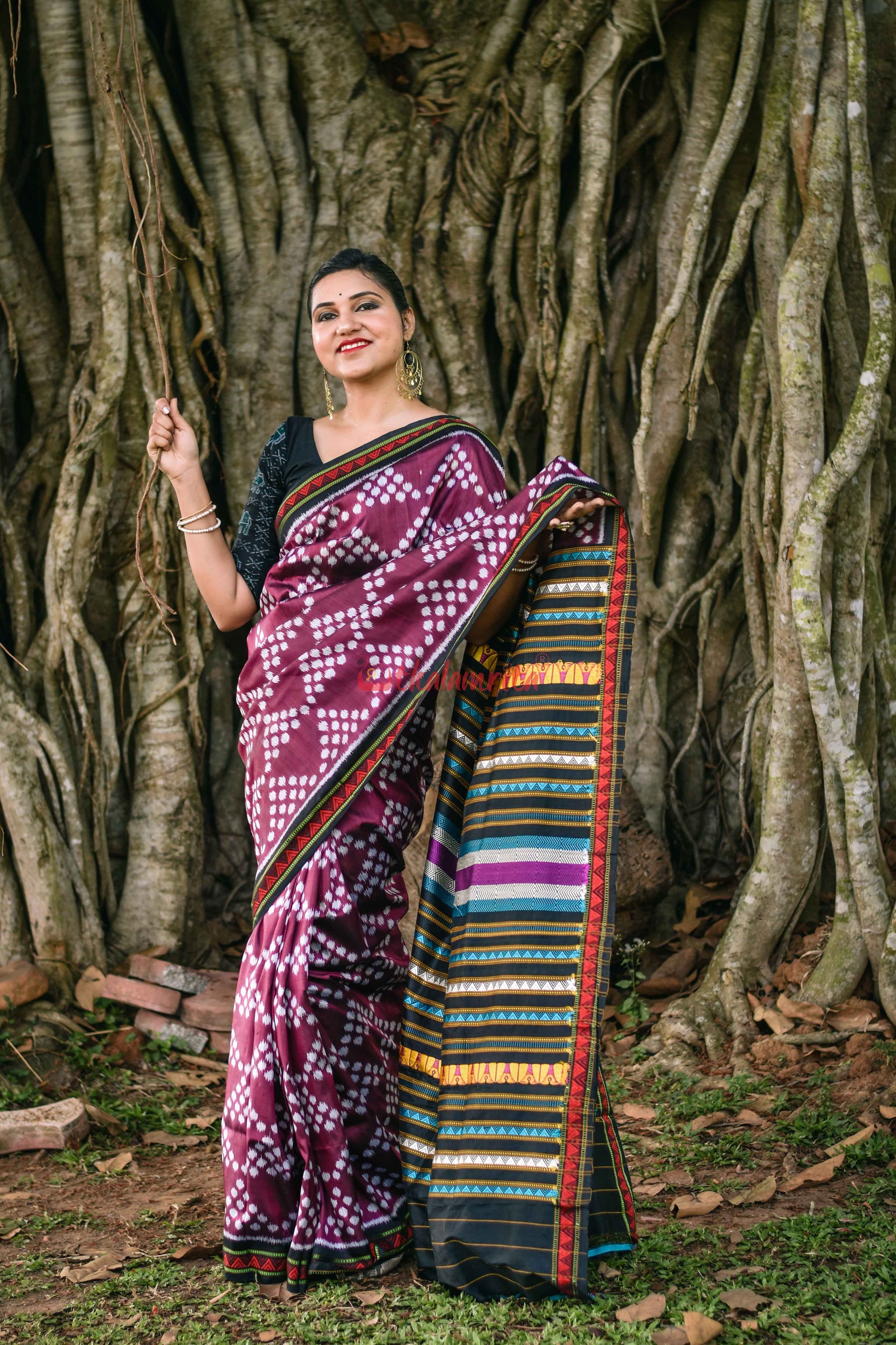 Jhoti Dongria Khandua Silk Saree