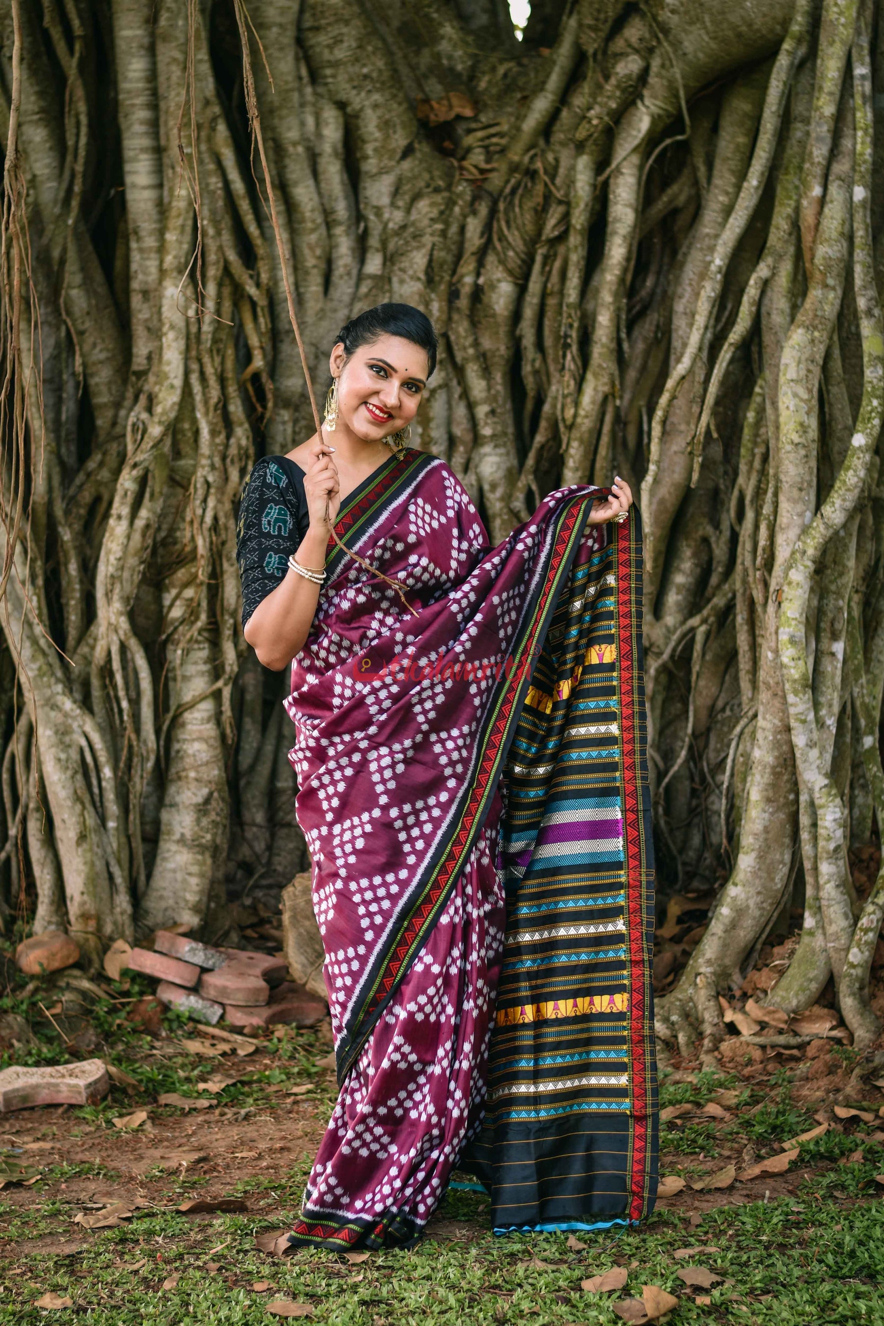 Jhoti Dongria Khandua Silk Saree