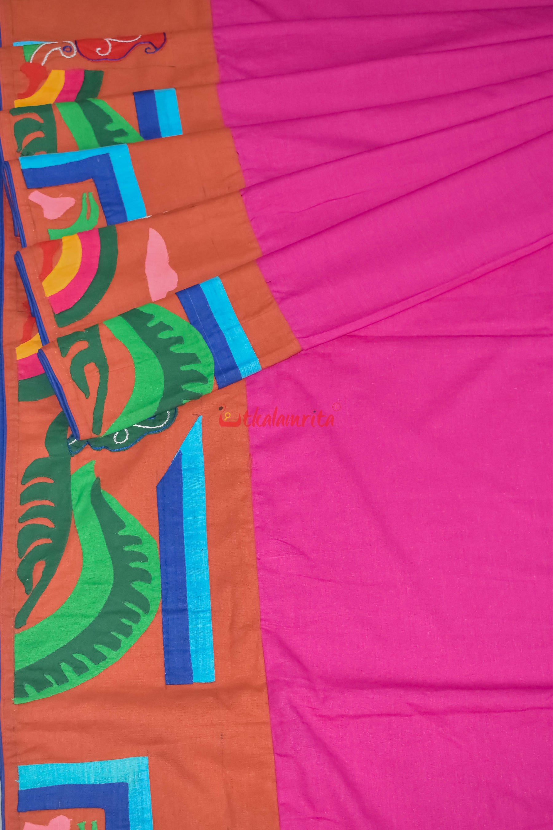 Applique Candy Floss Designer Saree