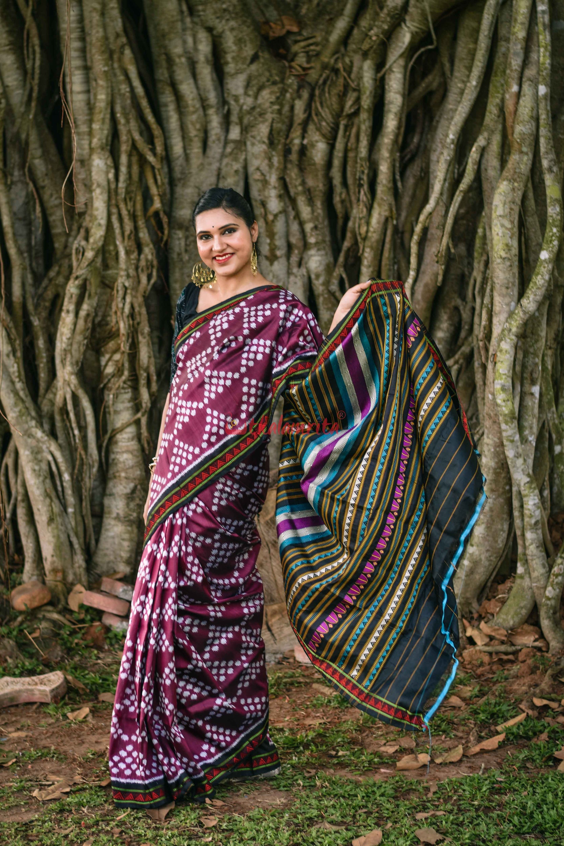 Jhoti Dongria Khandua Silk Saree