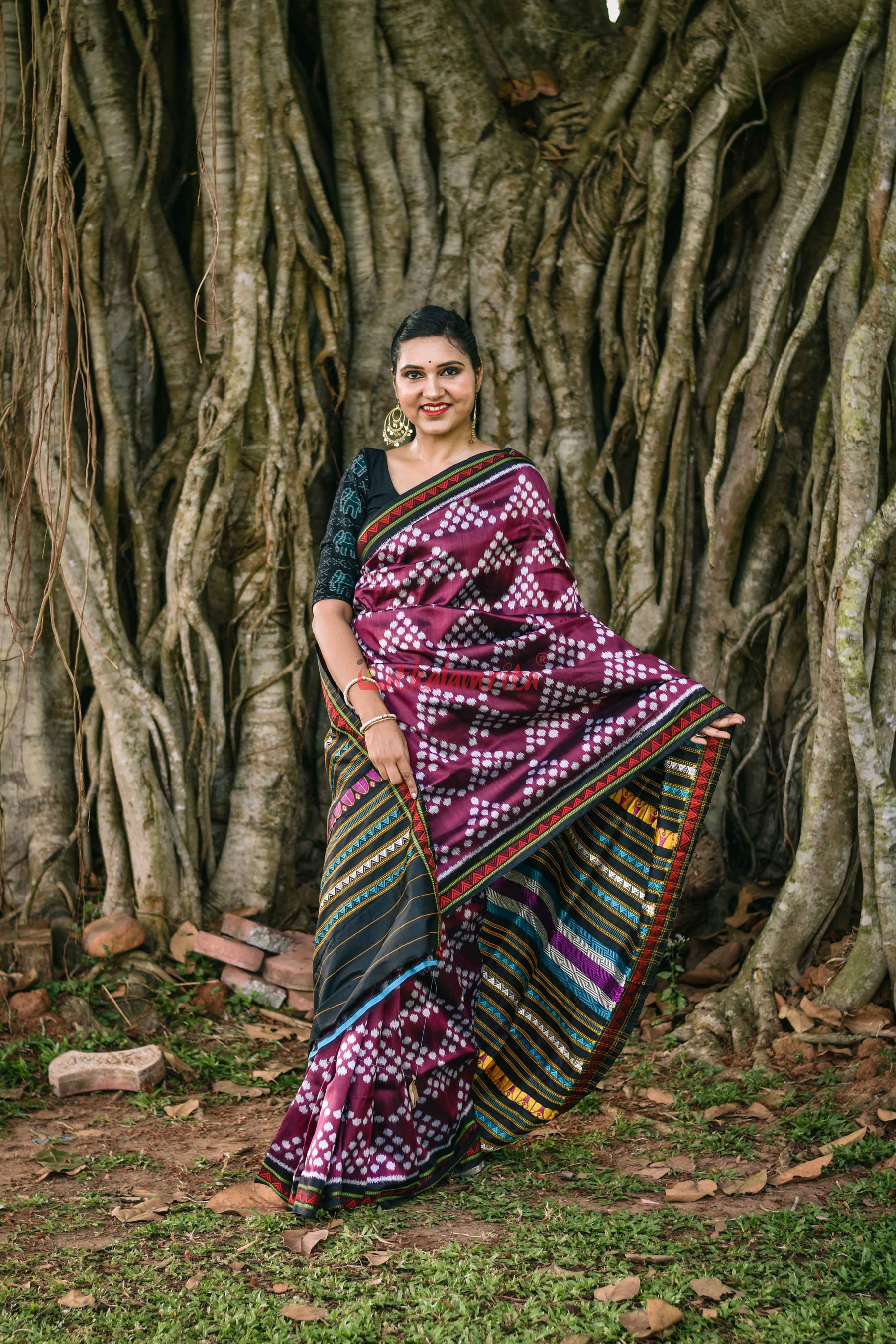 Jhoti Dongria Khandua Silk Saree