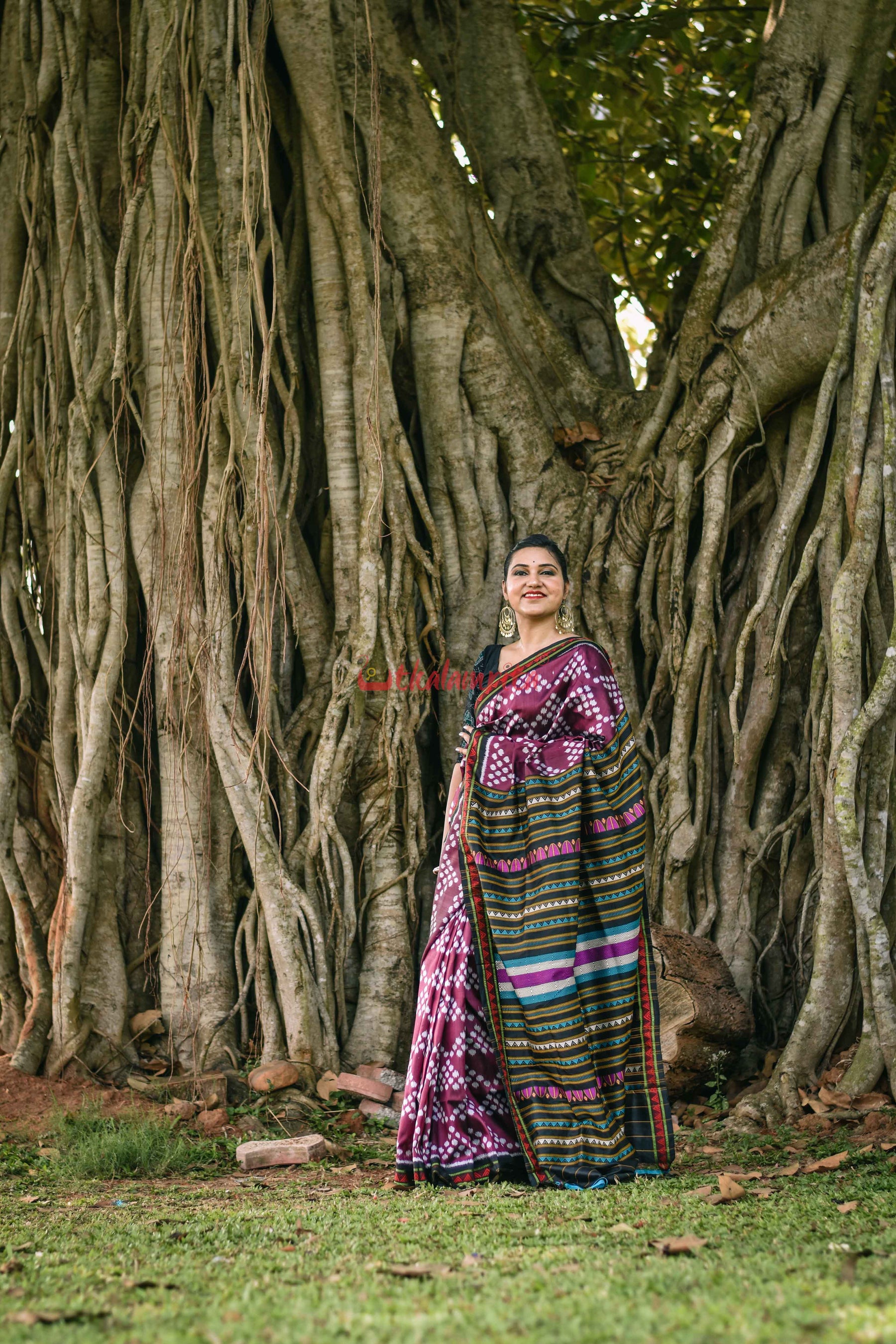 Jhoti Dongria Khandua Silk Saree