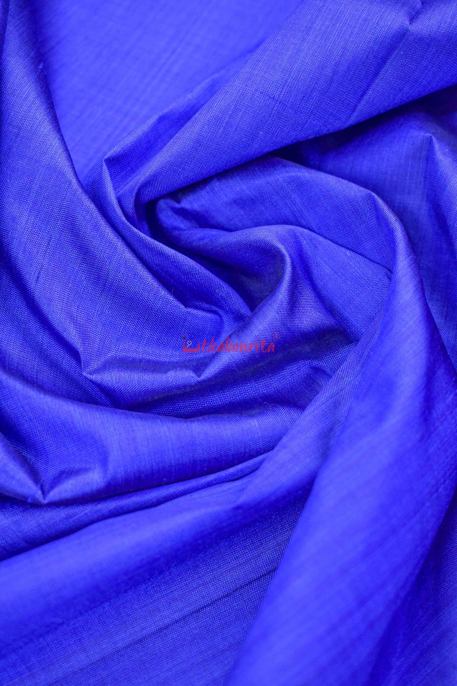 Blue Bandha Border Silk (Fabric)