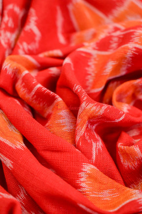 Red Orange Flower Pasapali (Fabric)