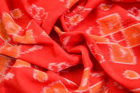 Red Orange Flower Pasapali (Fabric)