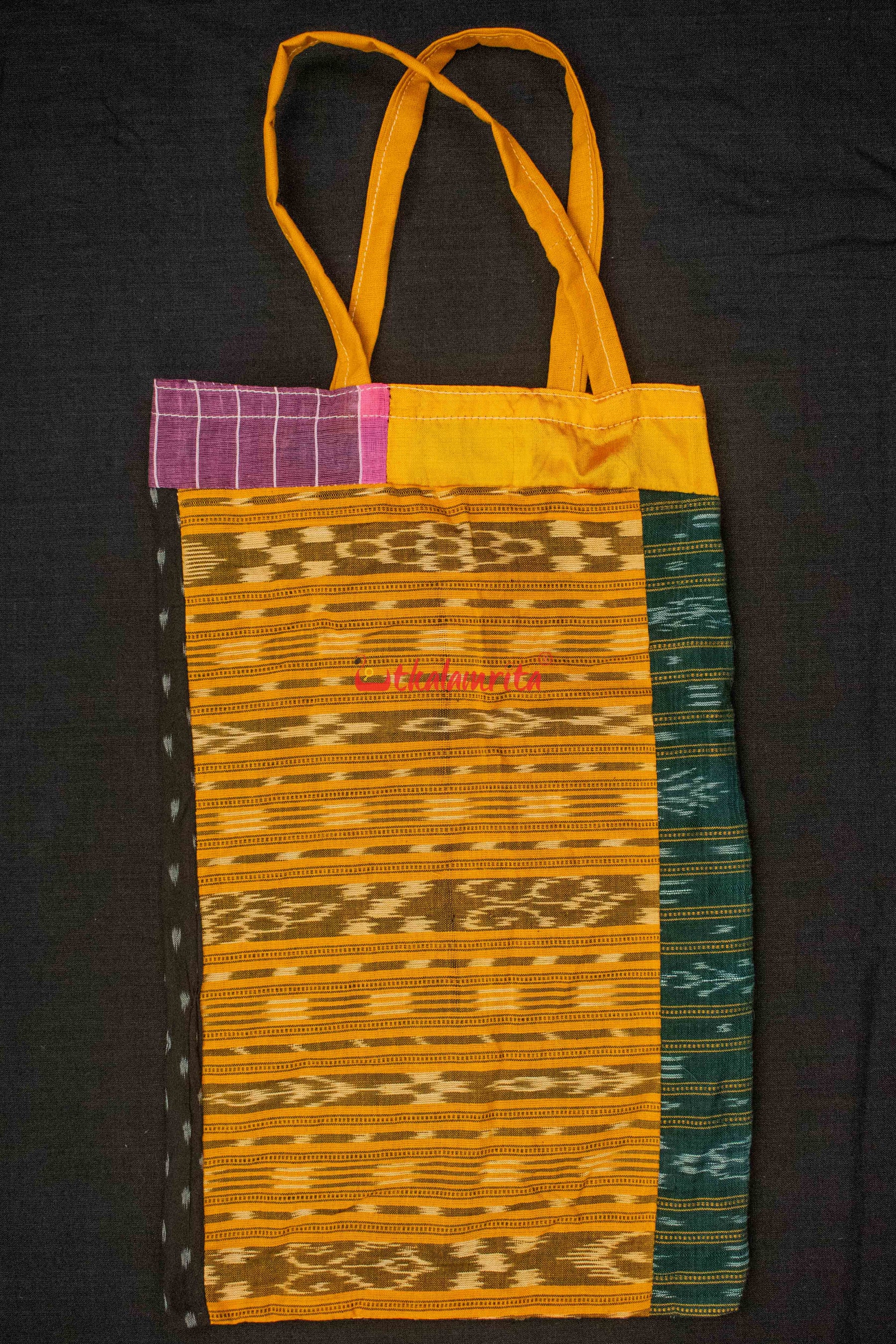 AURA MAYA - Genuine Leather Ikat Pattern Tote Bag – Aura Maya