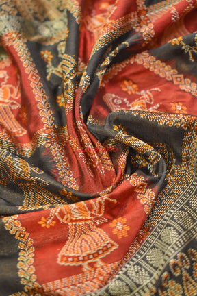 Mustard Double Border Doll Bomkai Silk